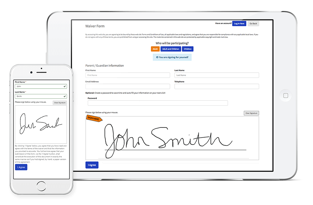 Sign Waivers on Any Device
